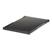 StarTech 1U Adjustable Rack Mount Shelf, Heavy-Duty Cold-Rolled Steel, 330 lb Load Capacity, 19.5-38 in Adjustable Depth, Black, ADJSHELFHD