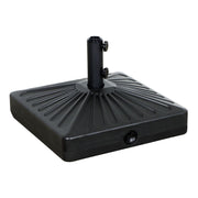 Better Homes & Gardens BH5708811816036 50lb Square Outdoor Fillable Wheeled Umbrella Base, Black