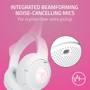 Razer Kraken Kitty V2 Wireless Bluetooth Gaming Headset, Over-Ear, Customizable Chroma RGB Lighting, TriForce 40mm Drivers, Noise-Cancelling Microphones, Lightweight, 40-Hour Battery, USB-C Charging, Black