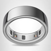 Oura Ring 4 Smart Ring, All-Titanium Durable Design, Silver, Size 12, Sleep and Health Monitoring, Up to 8 Days Battery Life, JZ90-54217-12