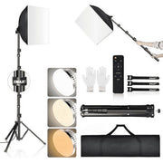 EMART EM-SBK1616-BR 16x16 Professional Softbox Lighting Kit, 85W Dimmable LED, 3000K-6000K