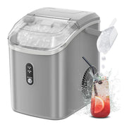 AGLUCKY Nugget Ice Maker Countertop with Soft Chewable Pellet Ice, 34lbs/24H, Self-Cleaning, Sonic Ice Machine for Home/Office/Party