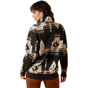 Ariat Womens Sienna 1/2 Zip Sweatshirt, Southwestern Thornstone Print, Midweight Fleece, Kangaroo Pocket