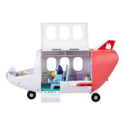 Bluey Adventure Plane Playset with Pilot Figure, 5 Travel Accessories, Luggage Storage, Fold-Down Tray Table, Ages 3+, 19334