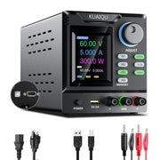 Kuaiqu SPPS-D605-232 60V 5A DC Power Supply Variable, Bench Power Supply with Memory Storage & Encoder Knob