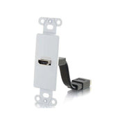 C2G 39710 HDMI Pass Through Decorative Wall Plate, White, mounting plate