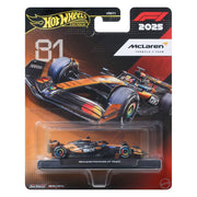 Mattel Hot Wheels Premium 1:64 Scale Formula 1 Die-Cast Toy Car McLaren #81 Oscar Piastri Metal Body Real Riders Tires JKD81