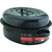 Granite Ware 509-2 18-lb Oval Roaster with Lid, Black