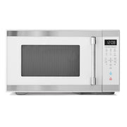 Hamilton EM0P042YJ-P0HA00 Beach 1.1 cu ft Countertop Microwave Oven in White and Stainless Steel Color