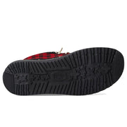 Hey Dude Wally Holiday Cheers Men's Slip-On Loafers, Lightweight Textile Upper, Elastic Laces, Black/Multi, 9M, 41862-0C4