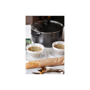 Imusa 0009404691636 10Qt Charcoal Nonstick Stock Pot with Glass Lid and Steam Vent, Black