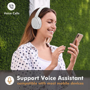 Srhythm NC35 NiceComfort 35 Active Noise Cancelling Headphones, Wireless Bluetooth 5.3, 50+ Hours Playtime, White