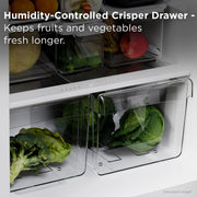 TCL Top-Freezer Refrigerator, 11.6 Cu Ft Counter-Depth, Silver, Adjustable Shelves, Humidity-Controlled Crisper, Reversible Door, TRT12T4AL
