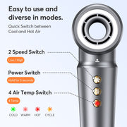 Bopcal ZCY892-B 5 in 1 Hair Styler Multi-Function Hair Styling Tool with Ionic Hair Dryer Brush, Fast Drying