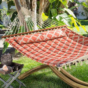 Coral Coast 51324-TP Tuscan Lattice Quilted Hammock, Brown