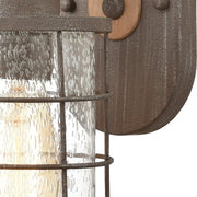 Elk Home Gilbert 1-Light Vanity Light, Rusted Coffee Finish, Clear Seeded Glass, Traditional Style, 11.8 in