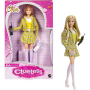 Mattel Barbie Signature Cher Collector Doll, Yellow Plaid Suit, White Mini Backpack, Cell Phone, Learner's Permit, Ages 6+