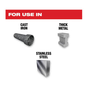 Milwaukee 48-00-5362 Torch 9 in. 8 TPI Nitrus Carbide Teeth Metal Cutting Sawzall Reciprocating Saw Blade (3-Pack)