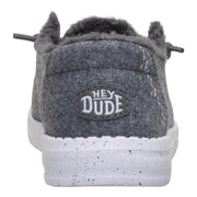 Hey Dude Wendy Wool Cozy Loafers, Charcoal, Women's Size 7, Lightweight Slip-On with Faux Sherpa Lining, Removable Foam Insole, 44272-025