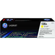 HP 128A Yellow Original LaserJet Toner Cartridge, Vibrant Color Output, 1300 Page Yield, CE322A