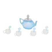 Jakks Pacific Disney Frozen Icy Magic Tea Set with Light-Up Teapot, Blue Glow, 1 Teapot, 4 Teacups, 4 Teaspoons