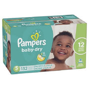 Pampers Baby Dry Diapers - 132 Count Size 5