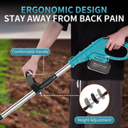 Foukus FK-240718 Cordless Electric Tiller Cultivator, Lightweight Foldable Garden Tool with Dual Battery Power, Adjustable Ergonomic Handle, Durable Steel Blades