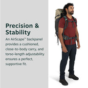 Osprey Kestrel LT 45L Backpack, Lightweight, Adjustable Torso Length, Waterproof Raincover, Moss Green, 4.02 lb, 10007453
