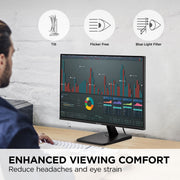 ViewSonic VA2456A-MHD 24-Inch Full HD IPS LED Monitor, 120Hz Refresh Rate, HDMI DisplayPort VGA Inputs, Anti-Glare, Built-In Speakers, Black