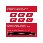 Troy-Bilt 21 in. 3-in-1 Mulching Lawn Mower Blade, Bagging and Side Discharging, Bow-Tie Center Hole, Black, 490-100-Y084