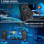 Beboncool MC100 Wireless Gamepad Controller with Hall Effect Joysticks, Bluetooth, Dual Vibration, RGB Lighting