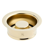 Signature Hardware Standard Garbage Disposer Flange with Stopper, Polished Brass