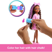 Mattel Barbie Dream Besties Brooklyn Fashion Doll with Posable Body, Hair Chalk, Removable Fashions, Makeup Palette, and Accessories