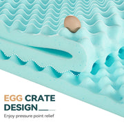 BDEUS 2 Inch Gel Cooling Memory Foam Mattress Topper, Twin Size