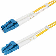 StarTech Fiber Optic Cable, 1m LC to LC UPC OS2 Single Mode Duplex, 9/125, 100G, LSZH Yellow, SMDOS2LCLC1M