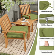Kimunuk Outdoor Chair Cushions Set of 2, 19 in x 19 in, Waterproof Polyester Fabric, High Resilience Foam, Light Green