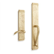 Signature Hardware 441460 Griggs Right Handed Solid Brass Full Plate Dummy Door Handleset with Interior Lever