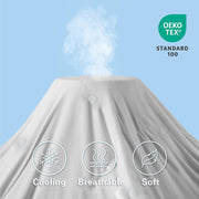 SORMAG Cooling Comforter King Size, Double-Sided Cooling Blanket, Lightweight Silk Smooth Fabric, Grey, 104x90 in