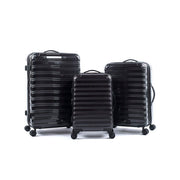 iFLY Hardside Fibertech Luggage, 3 Piece Set, Black