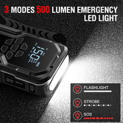 Dyeetic D18 Jump Starter with Air Compressor, 3500A Peak Current, 150PSI Tire Inflator, Portable Car Battery Booster, Lithium-Ion