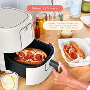 Beautiful 29023 3 Qt Air Fryer with TurboCrisp Technology, White Icing, 1200W,