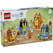 LEGO Bluey Brick-Built Bluey Family Building Toy Figures, Customizable Heeler Family with Accessories, Multicolor, 466 Pieces, 6590588