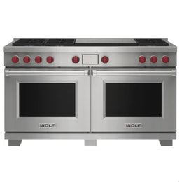 Sub-Zero DF60650F/S/P 60 Inch Freestanding Dual-Fuel Smart Range with 6 Dual Stacked Sealed Burners