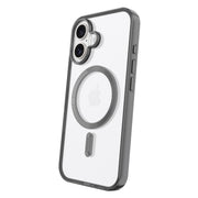 Onn WIBGML100150498 Slim Metallic Gray/Clear MagSafe Compatible Phone Case for iPhone 16