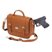 Gun Tote'n Mamas Gtm-36/Saddle Classic School Girl Satchel Concealed Carry Crossbody Bag