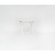 Mainstays MSD529801139010 ndoor Folding XL Oversized Tray Table Set of 4 in White L23.62 x W17.72 x H25.98 inches 4 Tables+1 Rack Stand