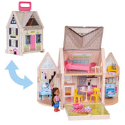 KidKraft Tote-ables Portable Cottage Dollhouse with Doll 30 Accessories