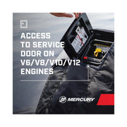 Mercury Marine Tow N Stow Outboard Cover, Custom Fit for 200-300hp Pro XS Engines, Black, Polysoft II Fabric, 8M0221499