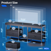 Bestier L105613B LED TV Stand Entertainment Center, Fits TVs up to 65