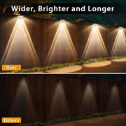 Hoyiours Solar Fence Lights, Outdoor Waterproof LED with Dual-Mode Warm White and 7-Color RGB, 120 Lumens, ABS Material, 12 Pack, WW03